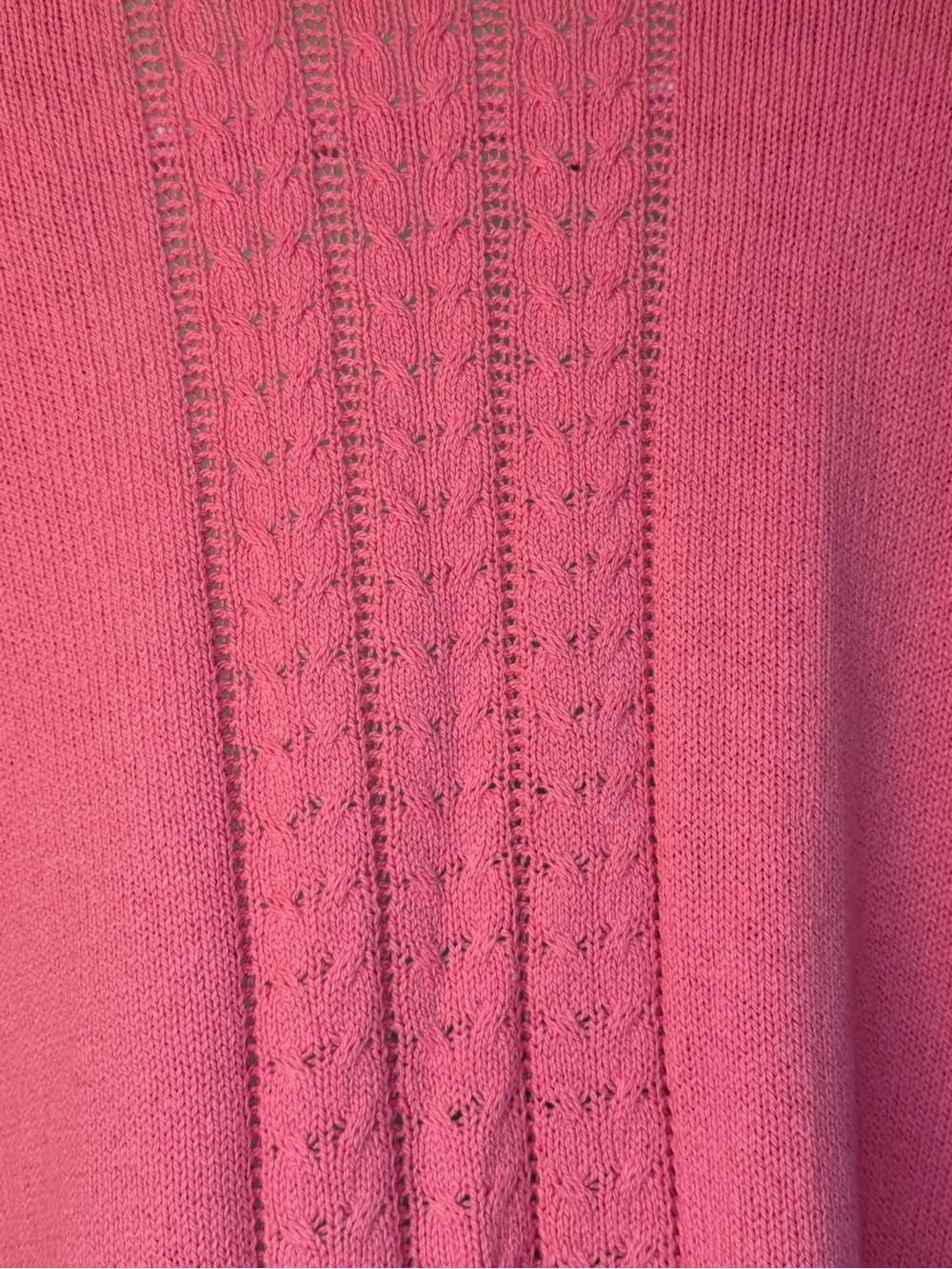 Vintage Pink Knit Cardigan Sweater – Cottagecore Grandma Chic Oversized - Picture 4 of 6